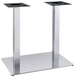 Pie de mesa acero inoxidable doble