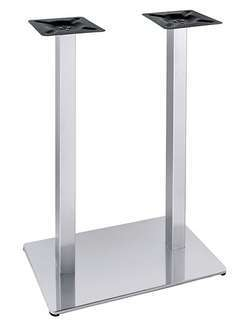Pie de mesa acero inoxidable doble alto
