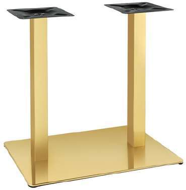 Pie de mesa oro mate doble