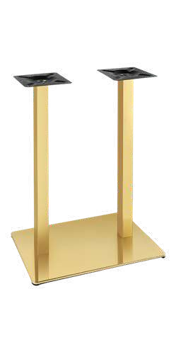 Pie de mesa oro mate doble alto