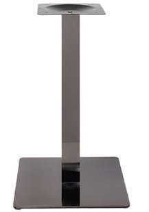 Pie de mesa inox negro cuadrado
