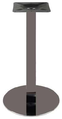 Pie de mesa inox negro redondo