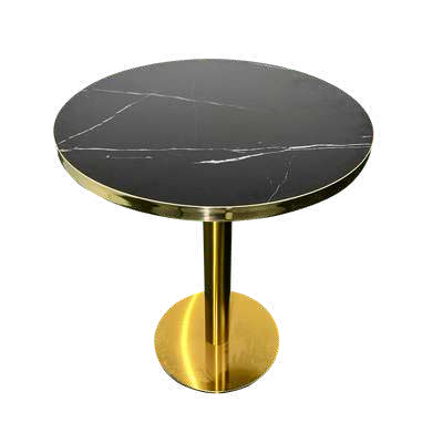Sobre de mesa multicapa mármol negro con canto oro - Imagen 2