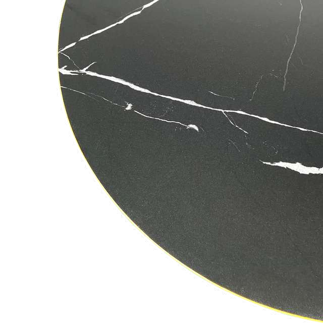 Sobre de mesa multicapa mármol negro con canto oro - Imagen 4