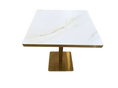 Sobre de mesa multicapa mármol blanco con canto oro