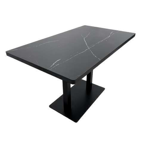 Sobre de mesa multicapa mármol negro con canto natural - Imagen 3