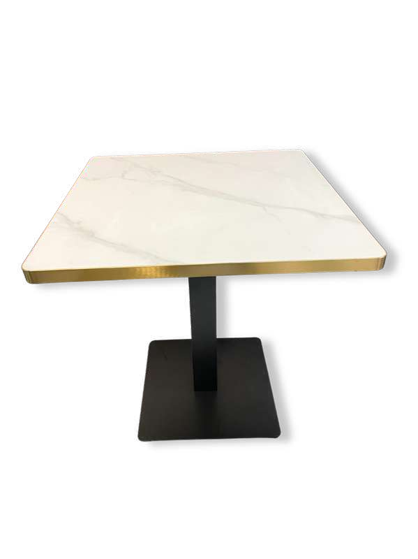 Sobre de mesa piedra sinterizada mate con canto oro