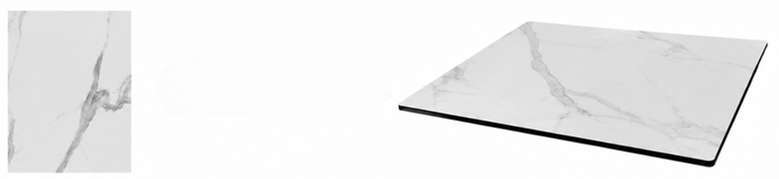 Sobre HPL compacto exterior imitación mármol blanco